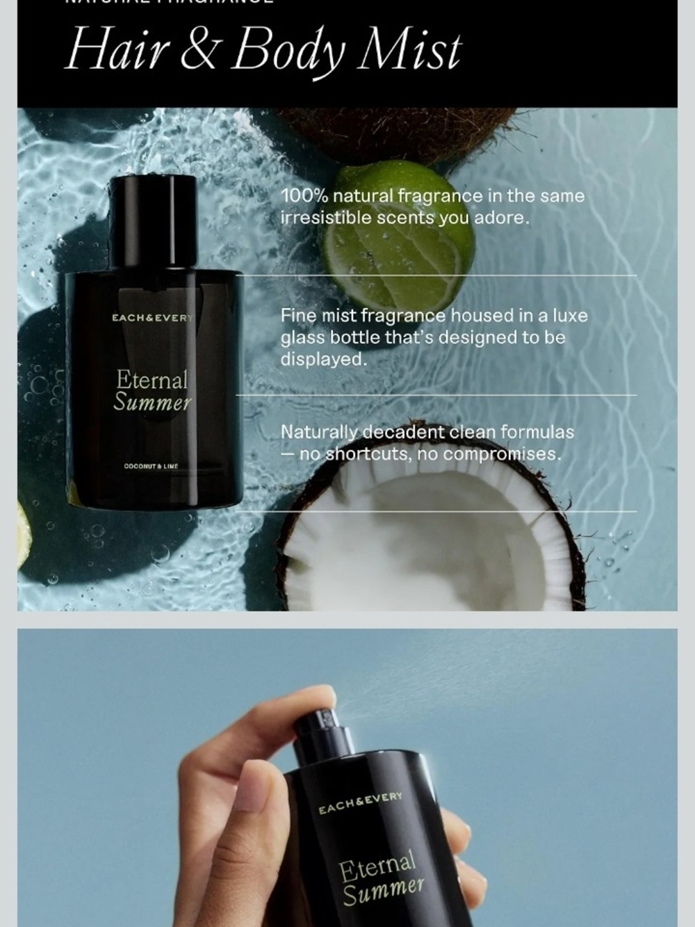 Eternal Summer Coconut & Lime Body Mist - 3.4 Fl Oz - Picture 2 of 4